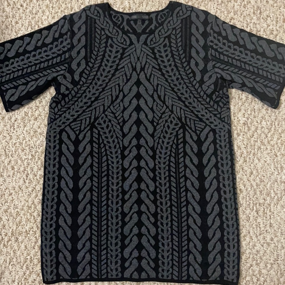 RVN shirt dress in black and grey